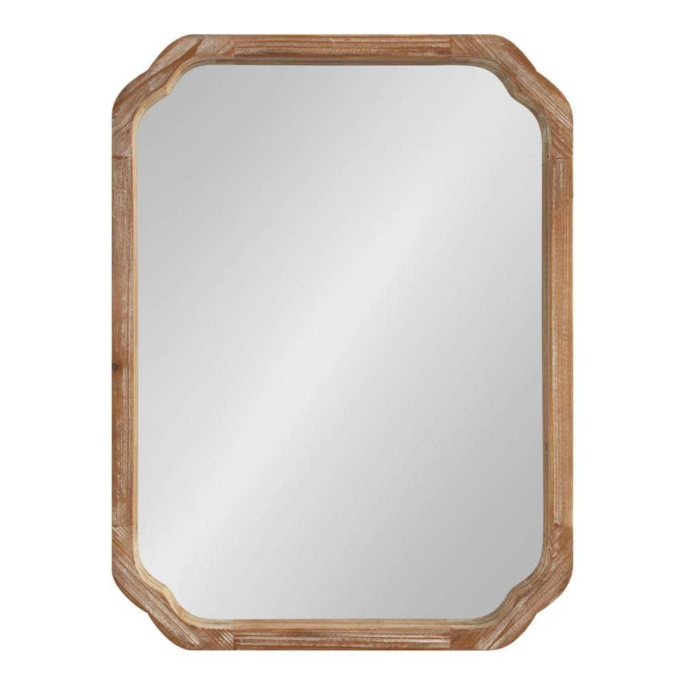 Kate & Laurel All Things Decor 18"x24" Marston Farmhouse Wall Mirror: Solid Wood, No Assembly Required