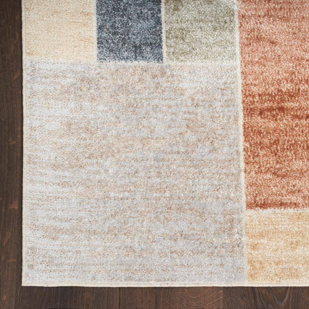 Nourison Astra Machine Washable 2'2" x 10' Multicolor Contemporary Indoor Bathroom, Kitchen Runner Rug