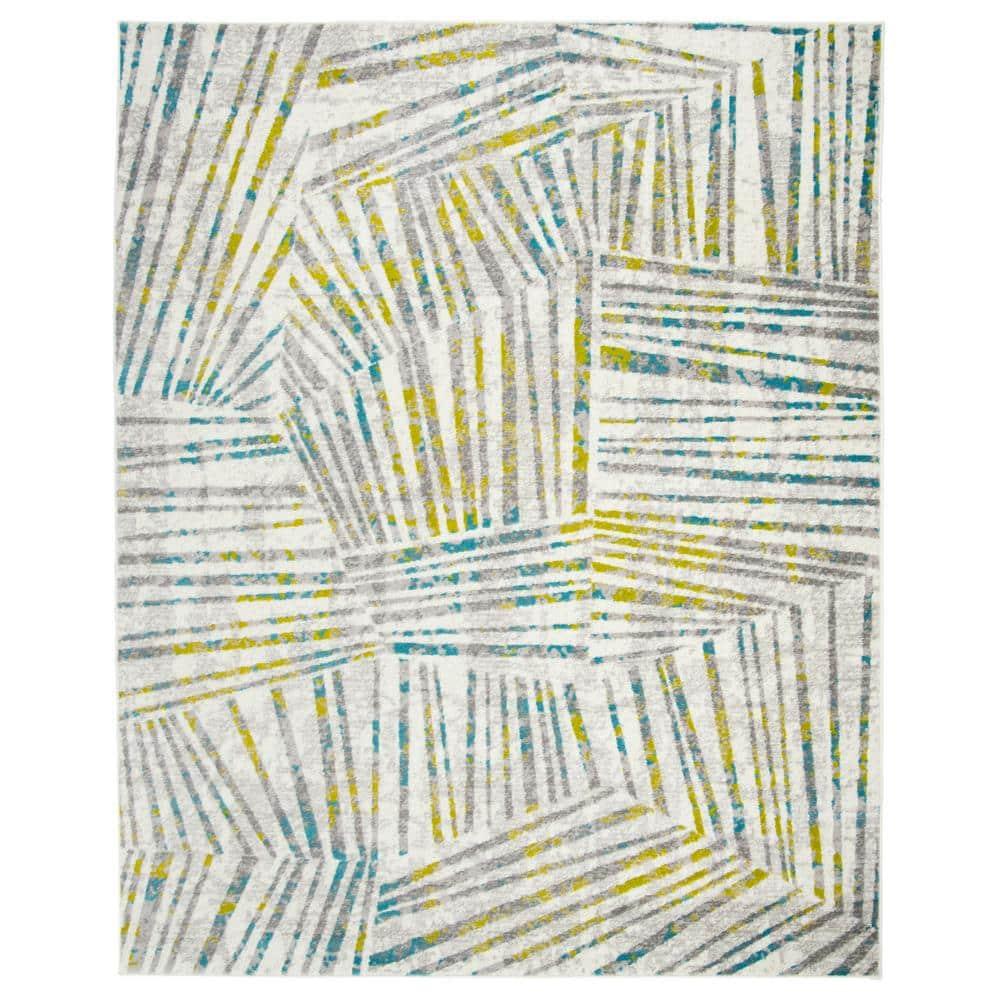 Skyler SKY191 Power Loomed Indoor Area Rug - Grey/Green - 8'x10' - Safavieh