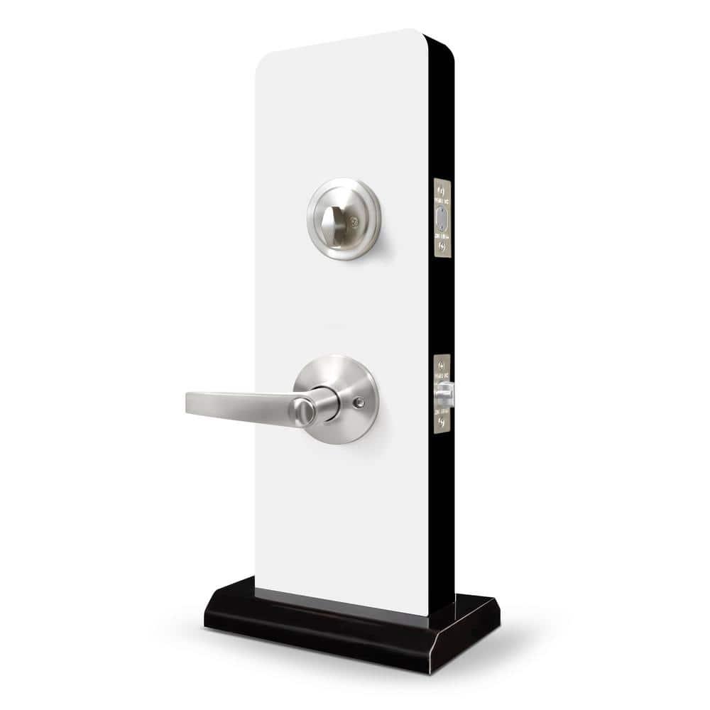 Matte Black Stainless Steel Entry Door Handle Combo Lock Set