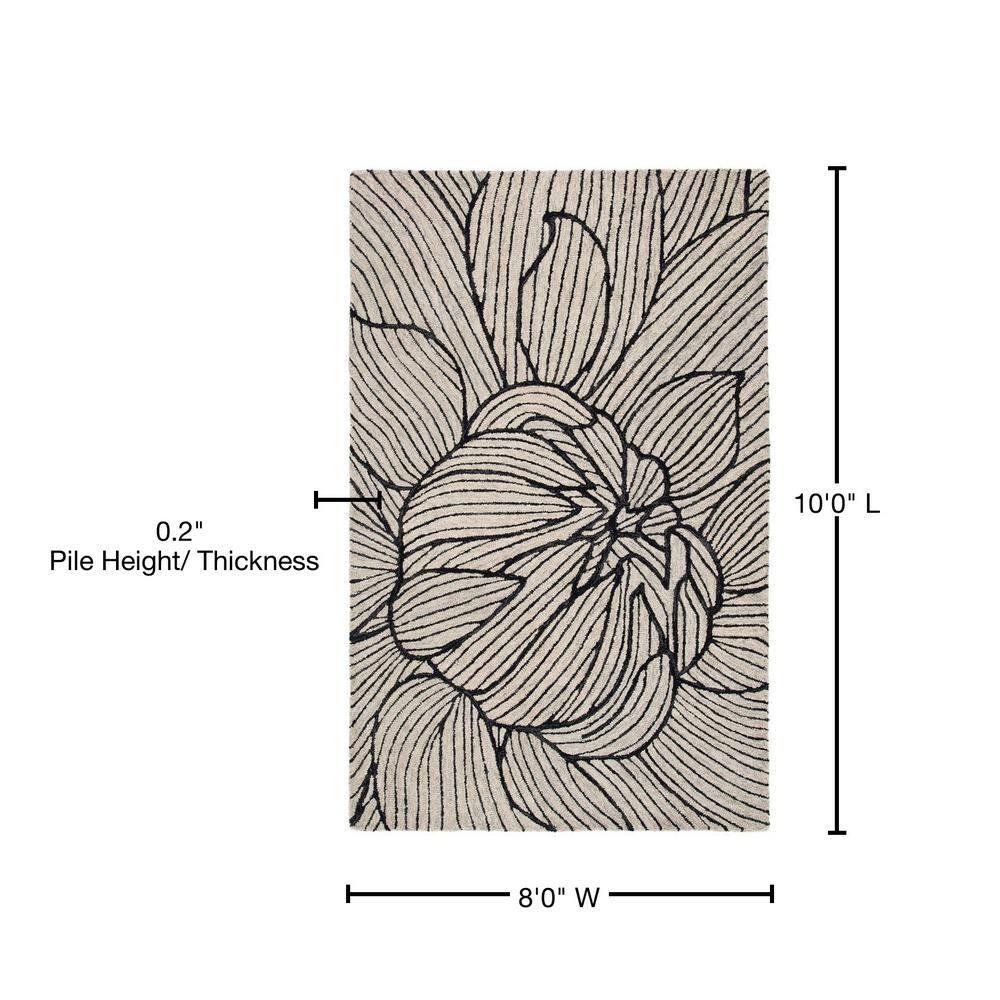 Metro MET451 Hand Tufted Indoor Area Rug - Black/Ivory - 8'x10' - Safavieh