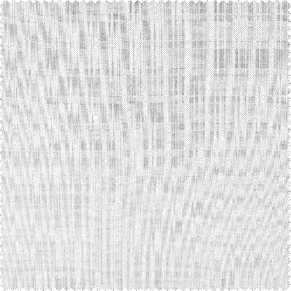 Half Price Drapes Dove White Faux Linen Room Darkening Curtains for Bedroom(1 Panel),50W X 120L