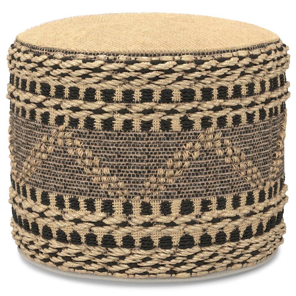 Simpli Home Stella Upholstered Pouf
