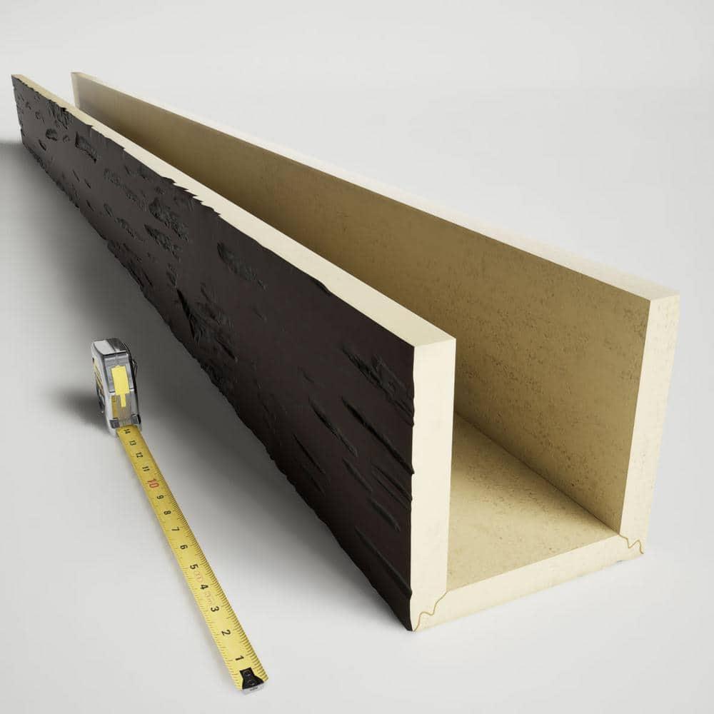Ekena Millwork Pecky Cypress Endurathane Faux Wood 3-Sided Ceiling Beam (U-beam)