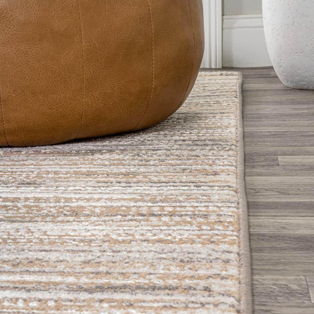 JONATHAN Y Loom Modern Strie'  Beige/Gray 3 ft. x 5 ft. Area Rug