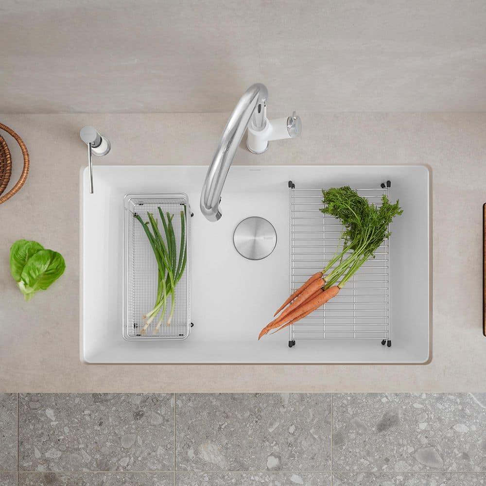 Precis SILGRANIT 32" L X 19" W Super Single Undermount Kitchen SInk