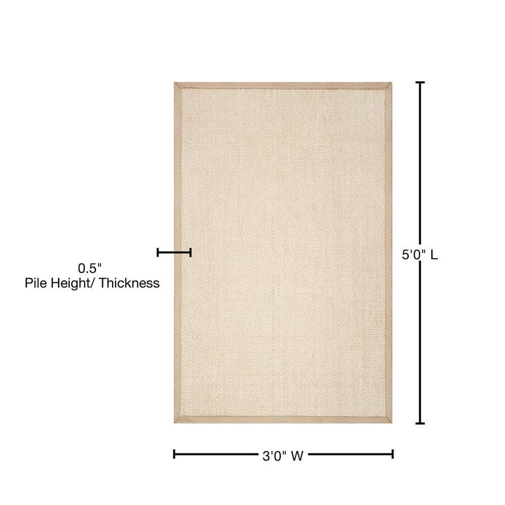 Proper Sisal and Wool Tan Area Rug