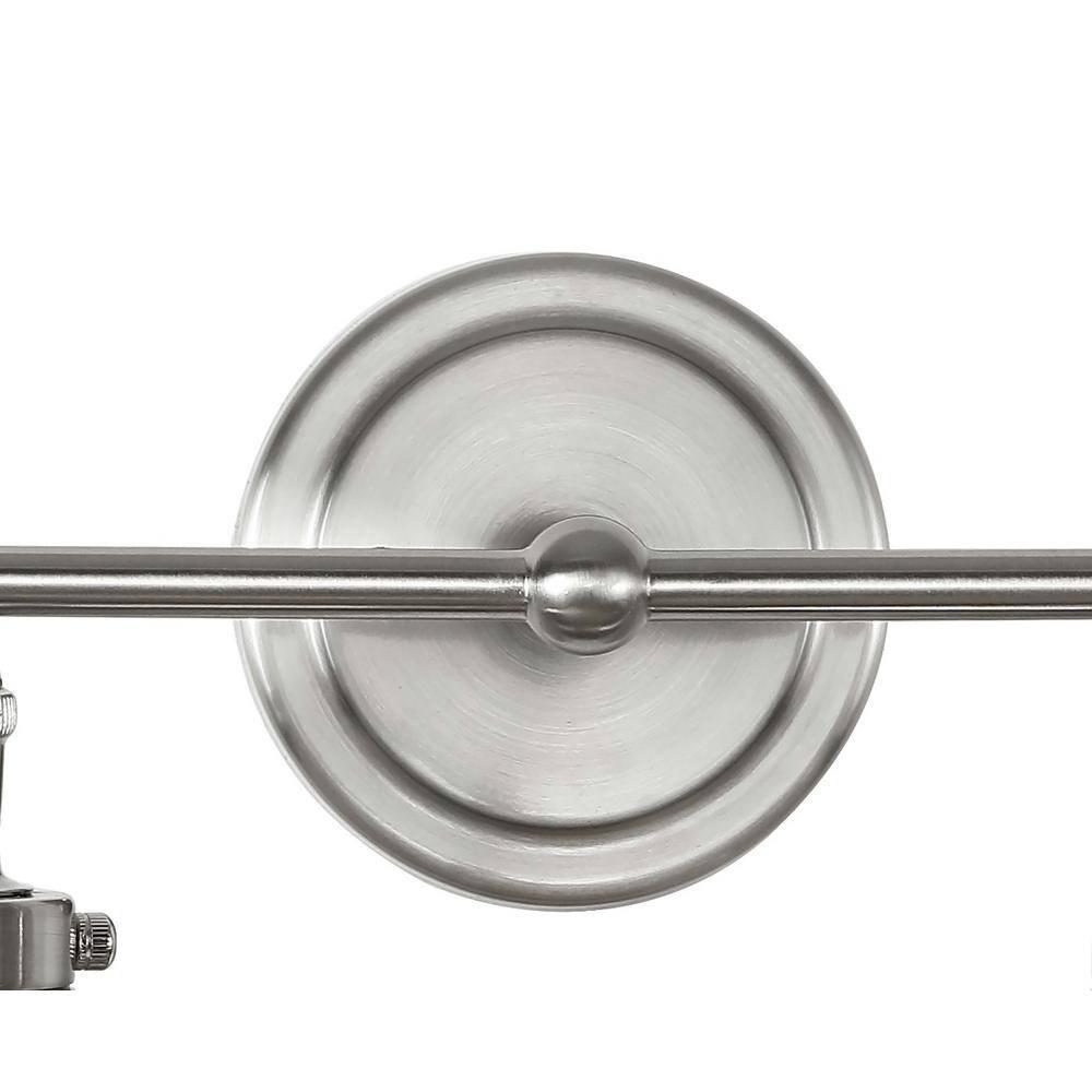 July 17.5 in. 2-Light Nickel Metal Vanity Light