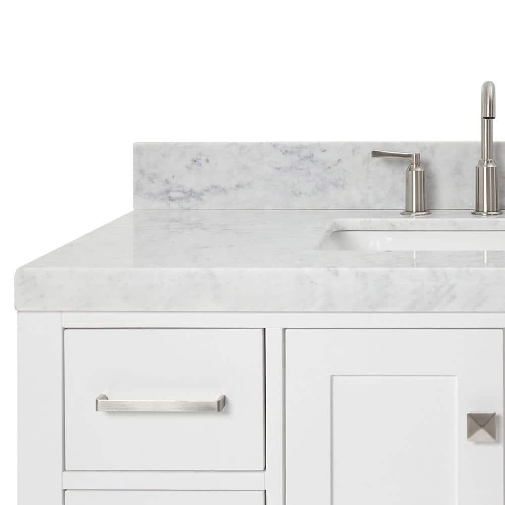 Cambridge 42'' Single Bathroom Vanity with Carrara Marble Top
