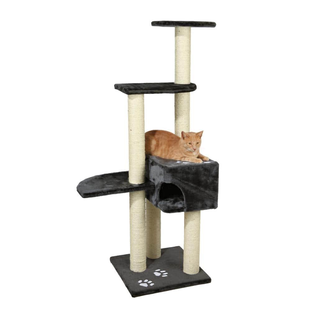 TRIXIE Alicante 56-in Cat Tower with Scratching Posts, Cat Tree with Condo and Platforms, Cat Playground