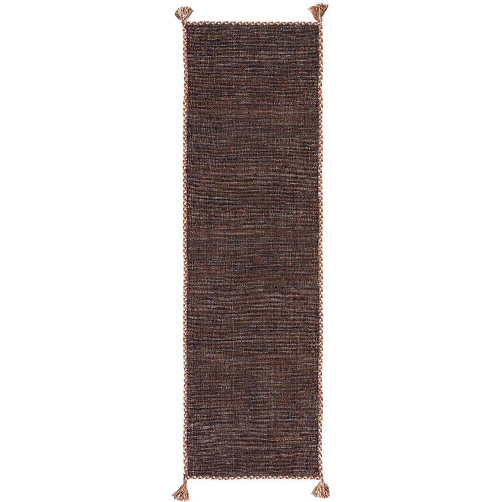 Montauk MTK150 Hand Woven Indoor Runner Rug - Brown/Black - 2'3"x8' - Safavieh