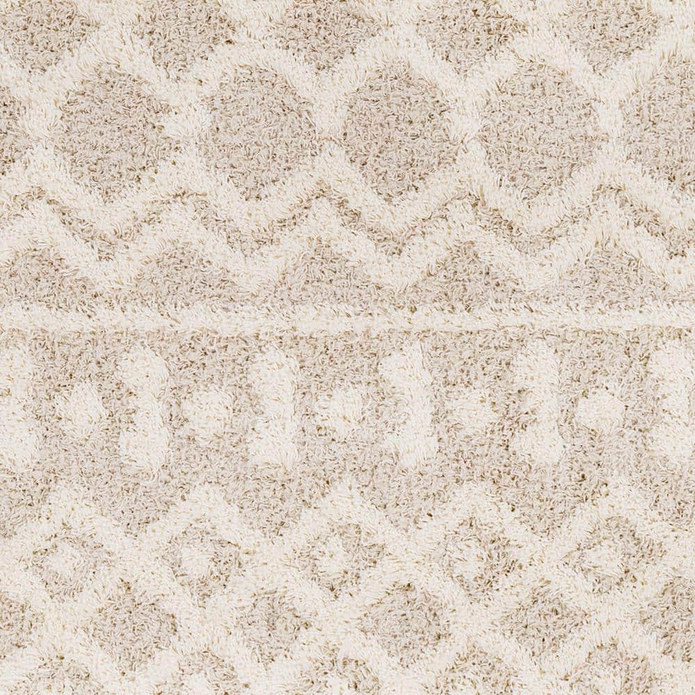 Livabliss Urban Shag Global Moroccan Area Rug,8'10" x 12',Beige