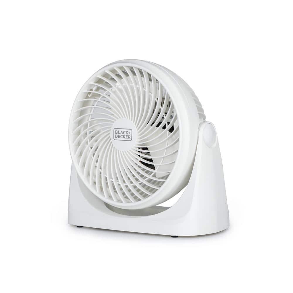 BLACK+DECKER BLACK+DECKER Turbo Desk Fan – Electric Portable 7 Inch Table Fan with Adjustable Tilt, White