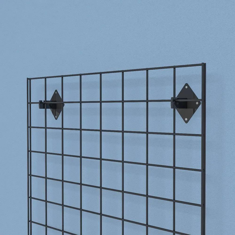 Grid Panel for Retail Display ? Perfect Metal Grid for Any Retail Display, 2? Width x 4? Height, 3 Grids Per Carton (Black)