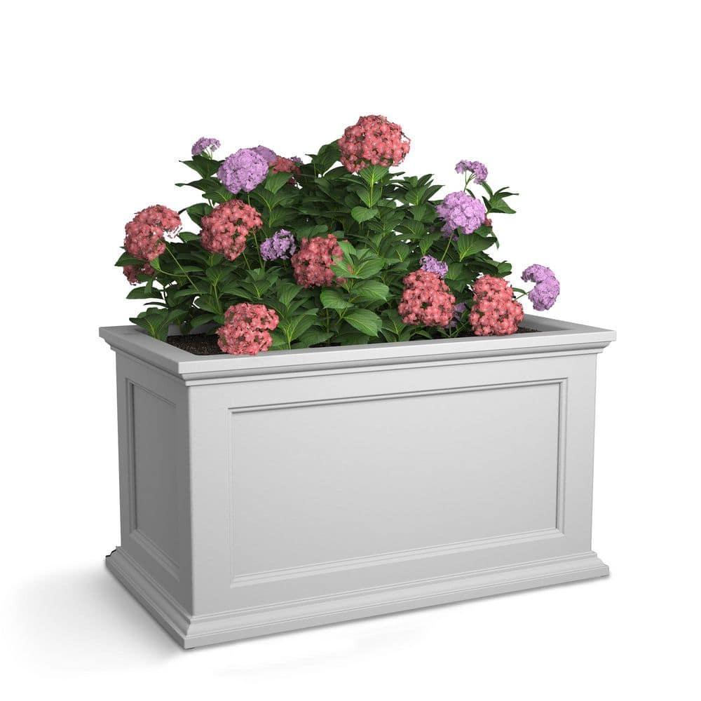 Winston Porter Anastasiya 20"x36" Resin Planter with Water Reservoir