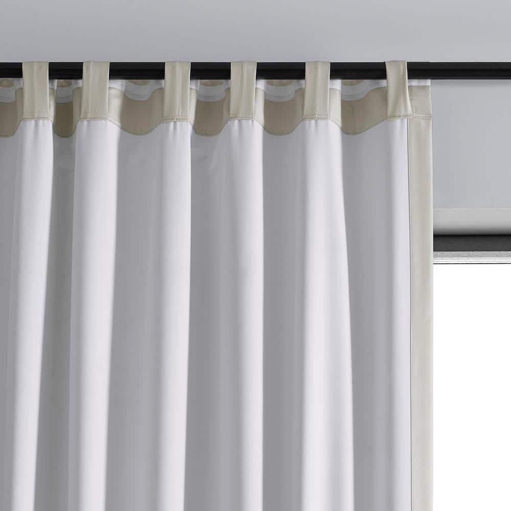 Dark Ivory Essential Polyester 50 in. W x 96 in. L Rod Pocket 100% Blackout Curtain (Single Panel)