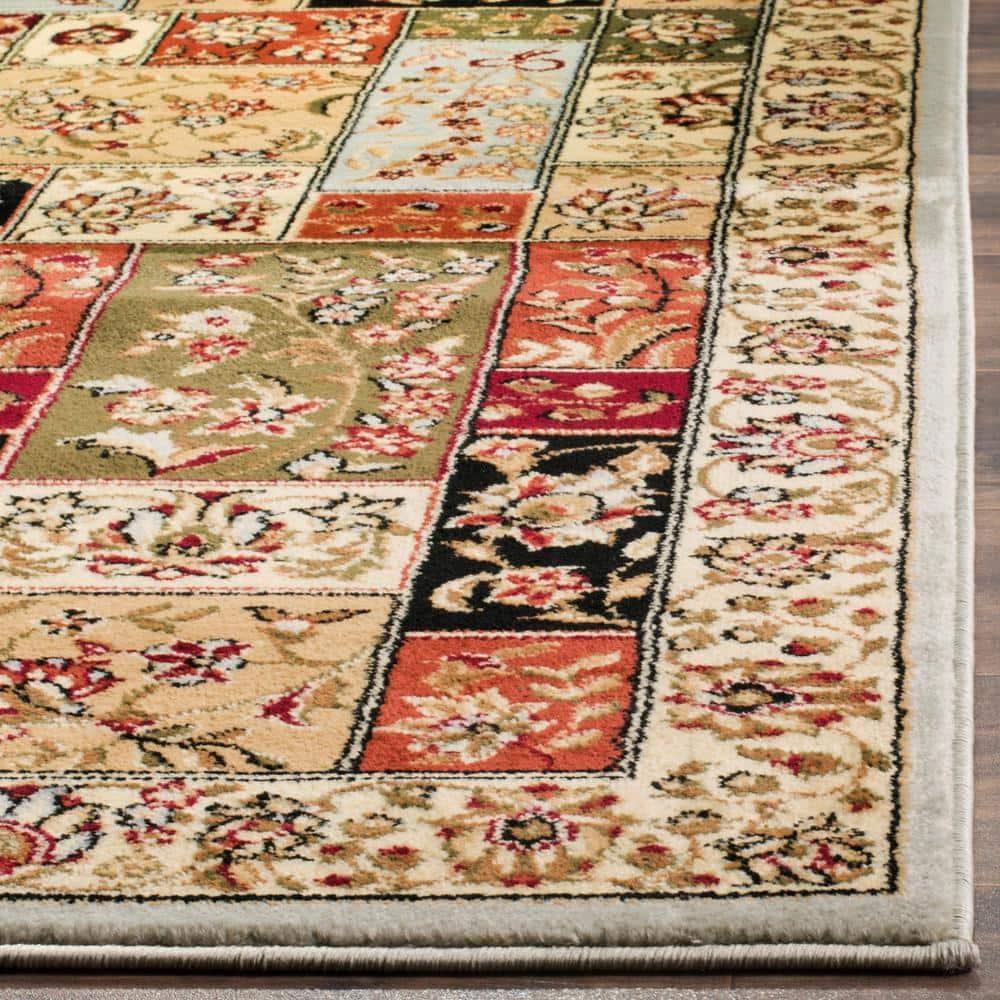 Lyndhurst LNH318 Power Loomed Area Rug - Grey/Multi - 4'x6' - Safavieh