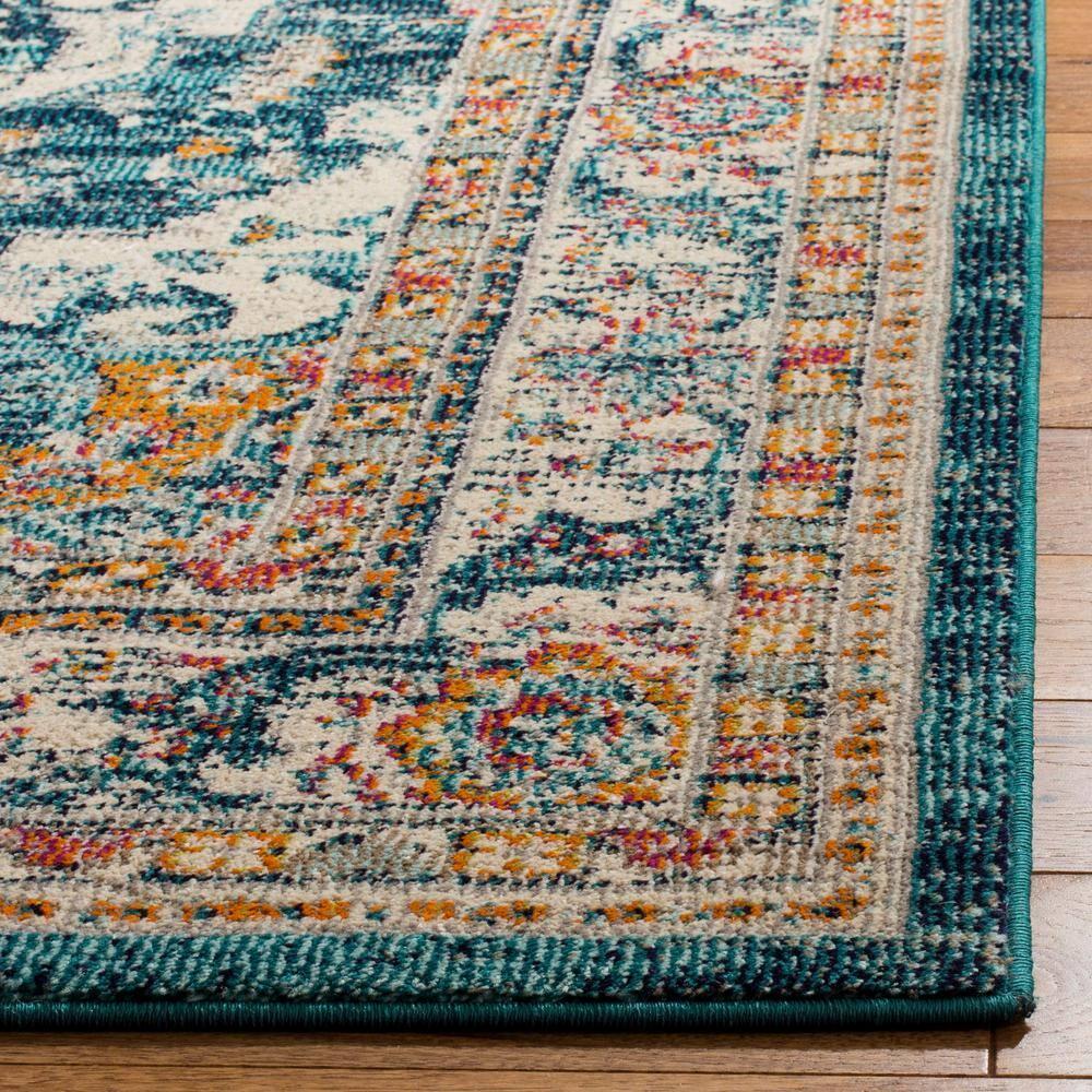 Phoenix PHX154 Power Loomed Indoor Area Rug - 8'x10' - Ivory/Blue - Safavieh
