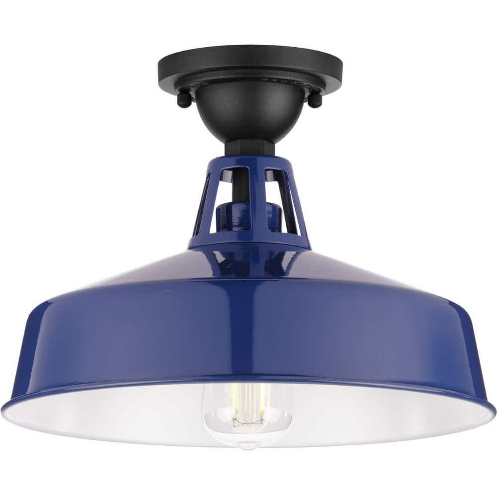 Progress Lighting - One Light Semi Flush Mount - Outdoor - Cedar Springs -