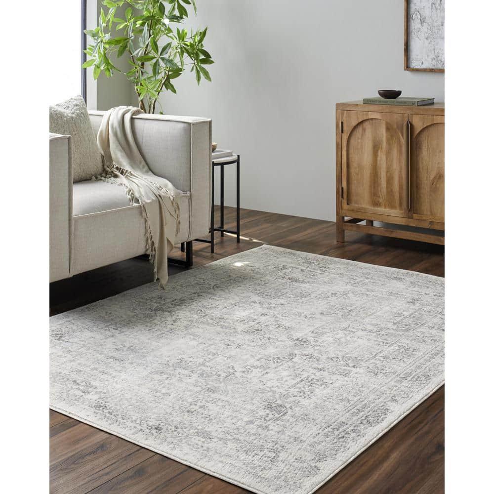 Livabliss Roma Vintage Oriental Area Rug,5'3" x 7'1",Cream/Grey