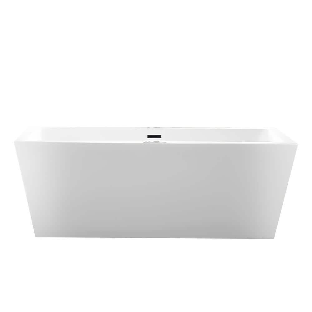 Elena 59" x 30" Freestanding Soaking Acrylic Bathtub