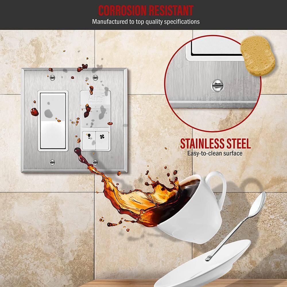 2 - Gang Rocker Standard Metal Wall Plate