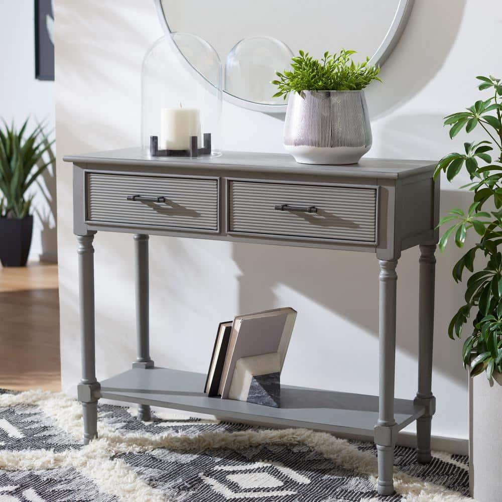 Ryder 2 Drawer Console Table - CNS5719C - Gray - Safavieh