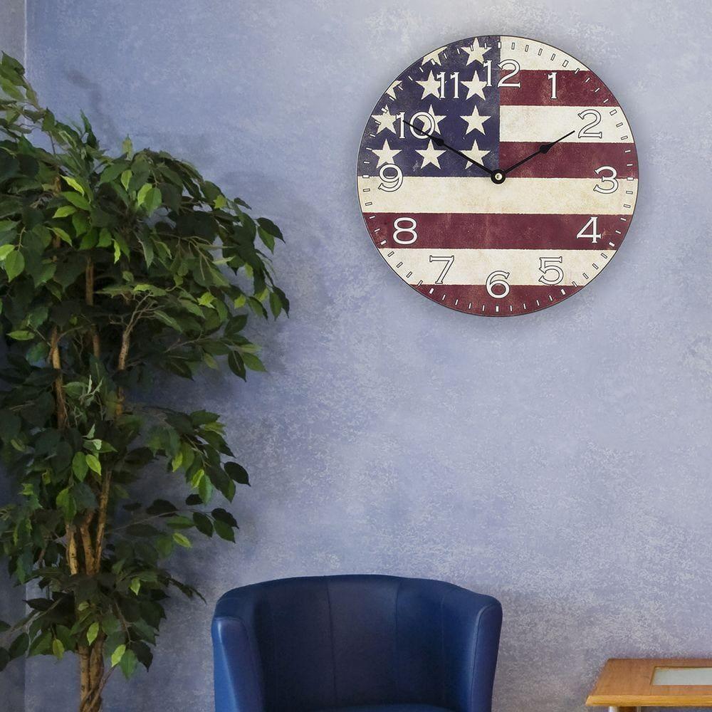 La Crosse Technology Americana Quartz Wood Wall Clock