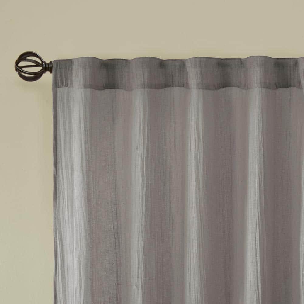 Madison Park Harper Solid Crushed Curtain Panel Pair (Set of 2)