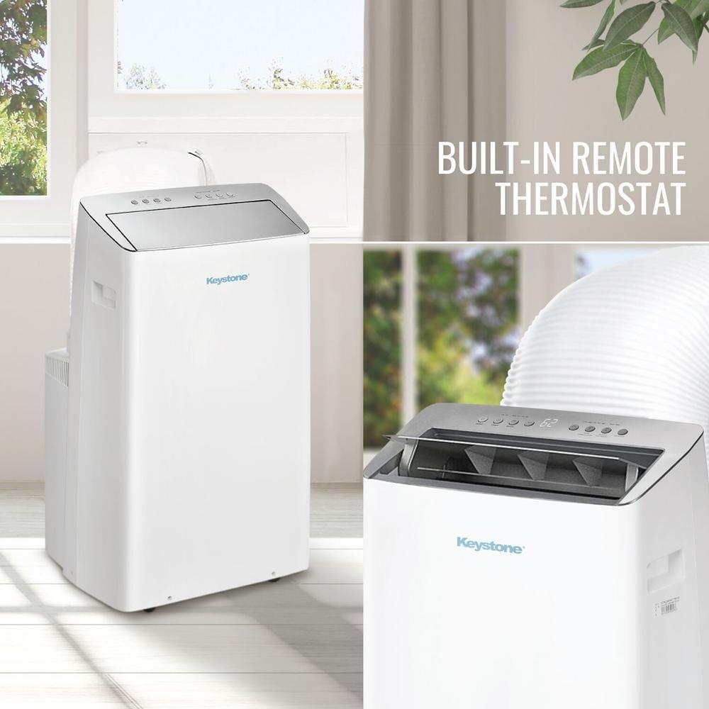 Keystone 12,000 BTU DOE Portable Inverter Air Conditioner with Heater and Remote Control