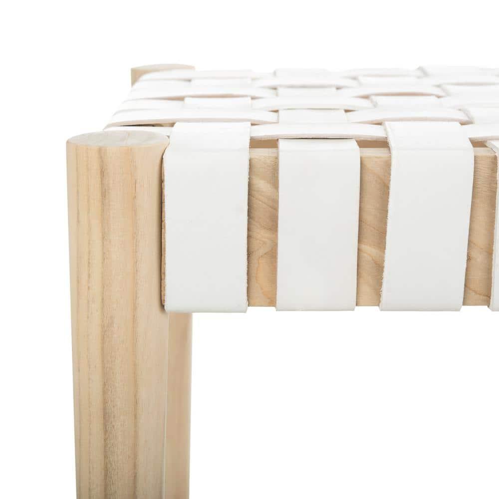 Orin 47" Woven Leather Bench