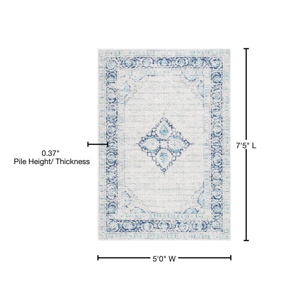 Nuloom Vintage Paula Vintage Indoor Area Rug - Blue 5x7