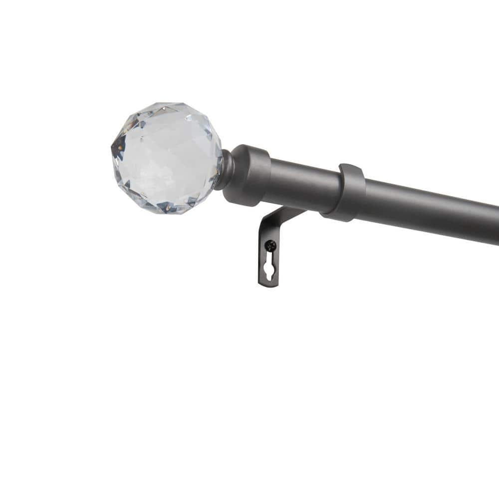 Amalgamated Textiles EXCLUSIVE HOME Crystal Ball 1" Curtain Rod and Finial Set