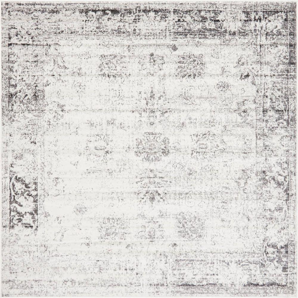 Unique Loom 8' 0 x 8' 0 Sofia Casino Gray Area Rug