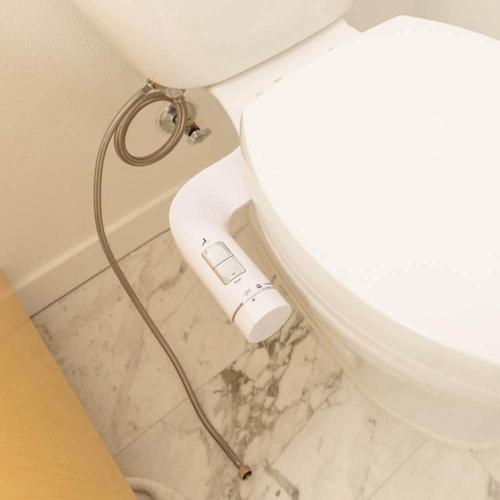 Push Button Bidet Attachment With Dual Nozzles