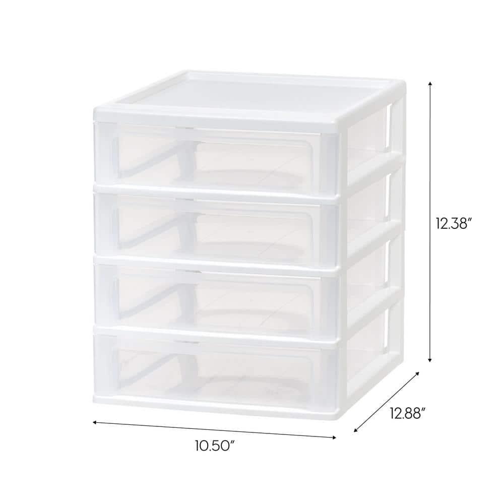 IRIS USA, Inc. 4 Drawer Plastic Desktop Organizer