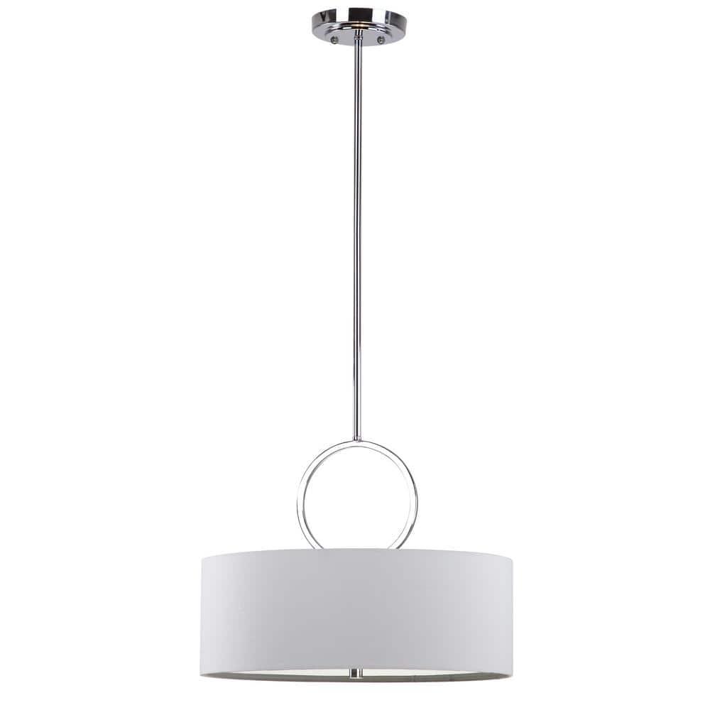 Debonair Drum Pendant Light - Chrome - Safavieh.