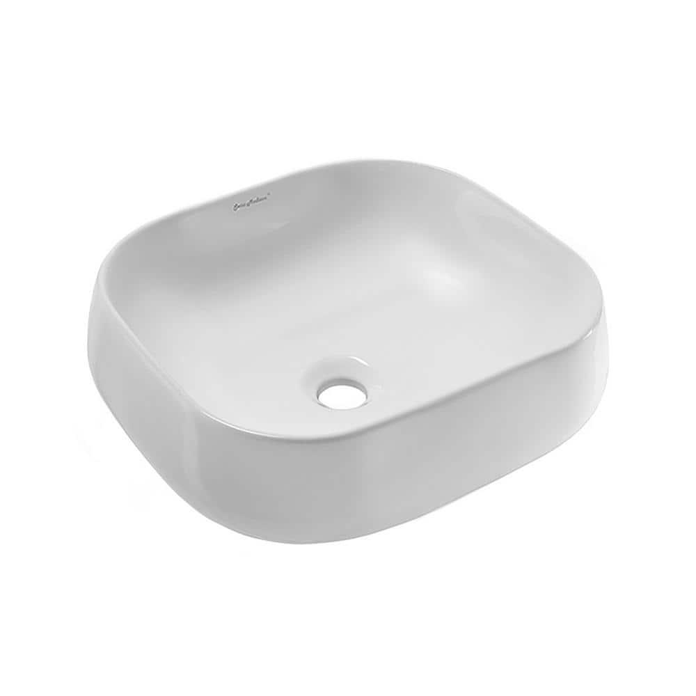 Swiss Madison SM-VS273 Château 18 Square Ceramic Vessel Sink