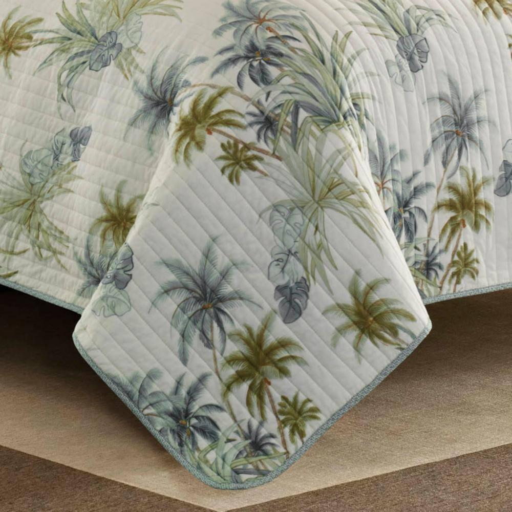 Tommy Bahama Home Tommy Bahama Serenity Palms Aqua Cotton Reversible Quilt