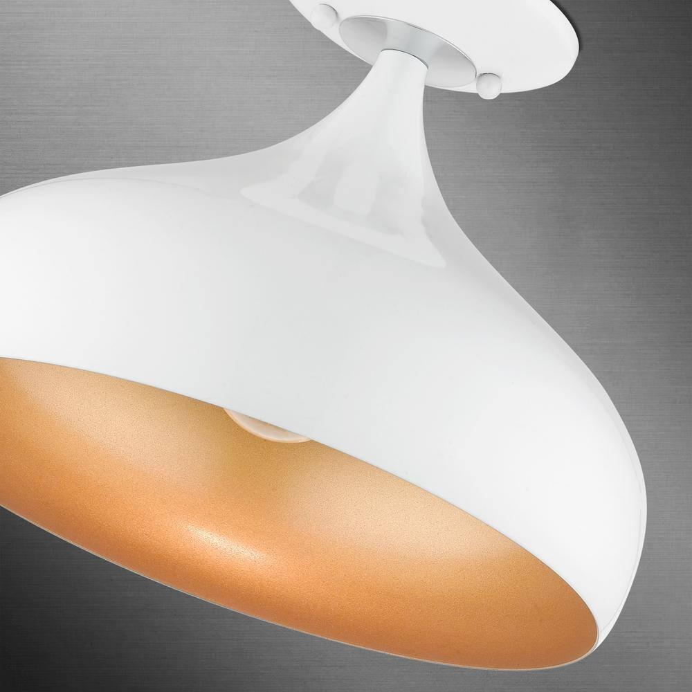 Livex Lighting Amador 1 - Light Semi-Flush Mount in  Shiny White