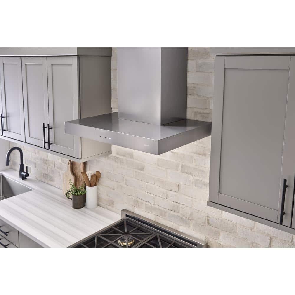 Zephyr 36" Roma 600 CFM Convertible Wall Mount Range Hood in Gray with Nightlight