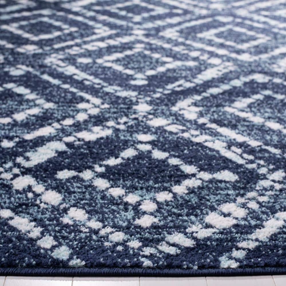Adirondack ADR131 Machine Made Indoor Area Rug - Navy/Ivory - 8'x10' - Safavieh