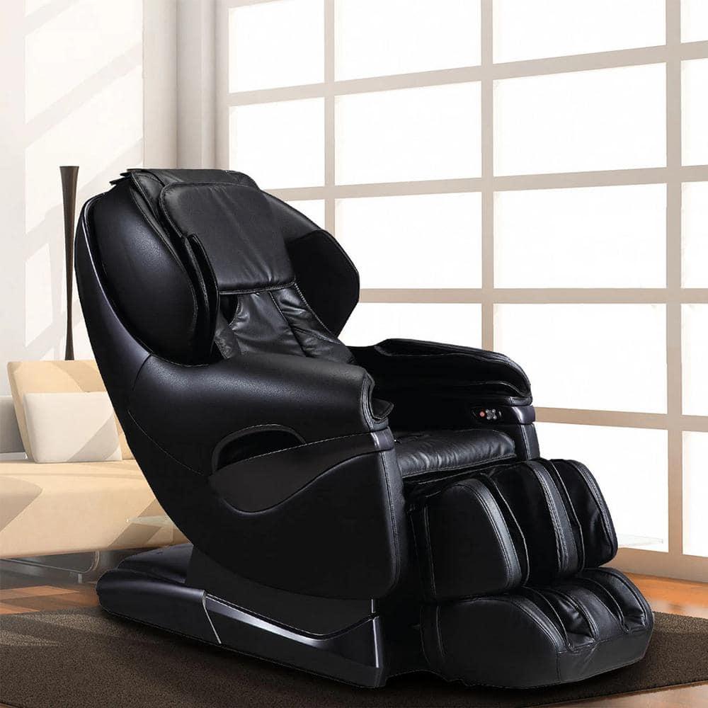 Pro 8500 Series Black Faux Leather Reclining 2D Massage Chair with Zero Gravity, Foot and Calf Massage, Heated Seat