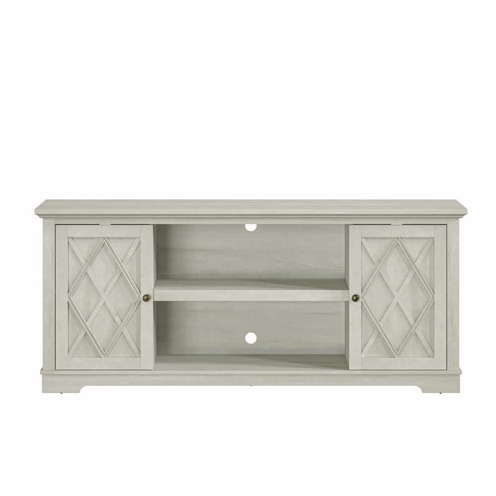 70" Farmhouse Style TV Stand for TVs up to 78" Off White - Festivo: Media Console with Storage
