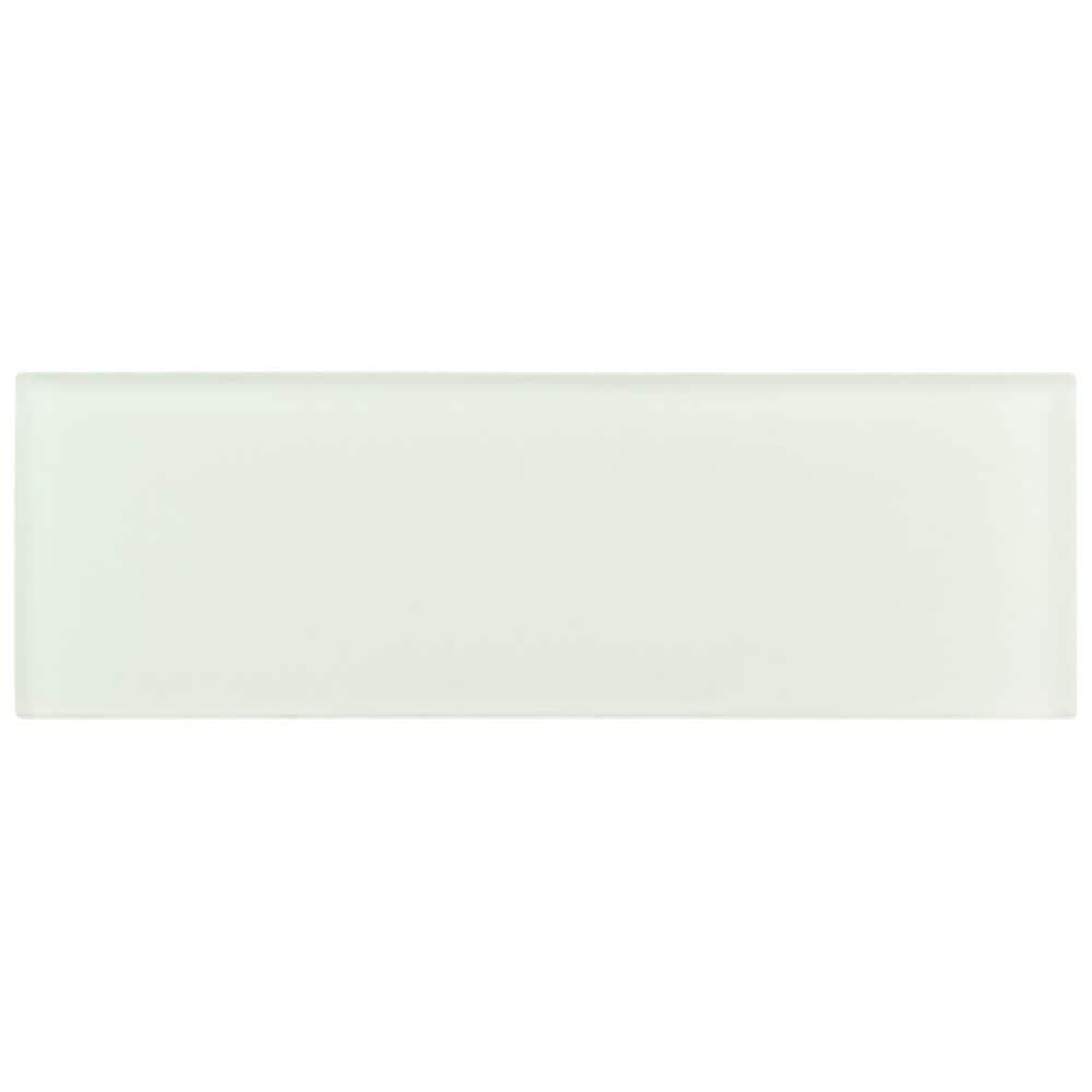 SAMPLE-Enchant- Elle Fauna Gray 4-in. x 12-in. Subway Polished Glass Wall & Floor Tile