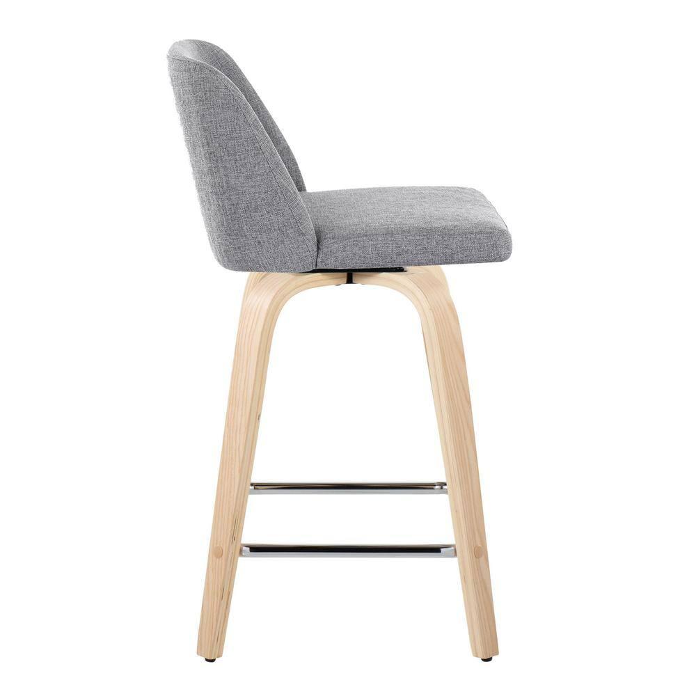 Toriano Swivel Upholstered Counter Stool (Set of 2)