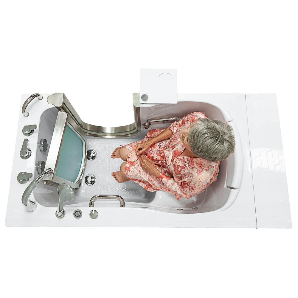 Royal 32"x52" Acrylic Hydro Massage Walk-In Bathtub, Heated Seat, Fast Fill Faucet, 2" Dual Drain