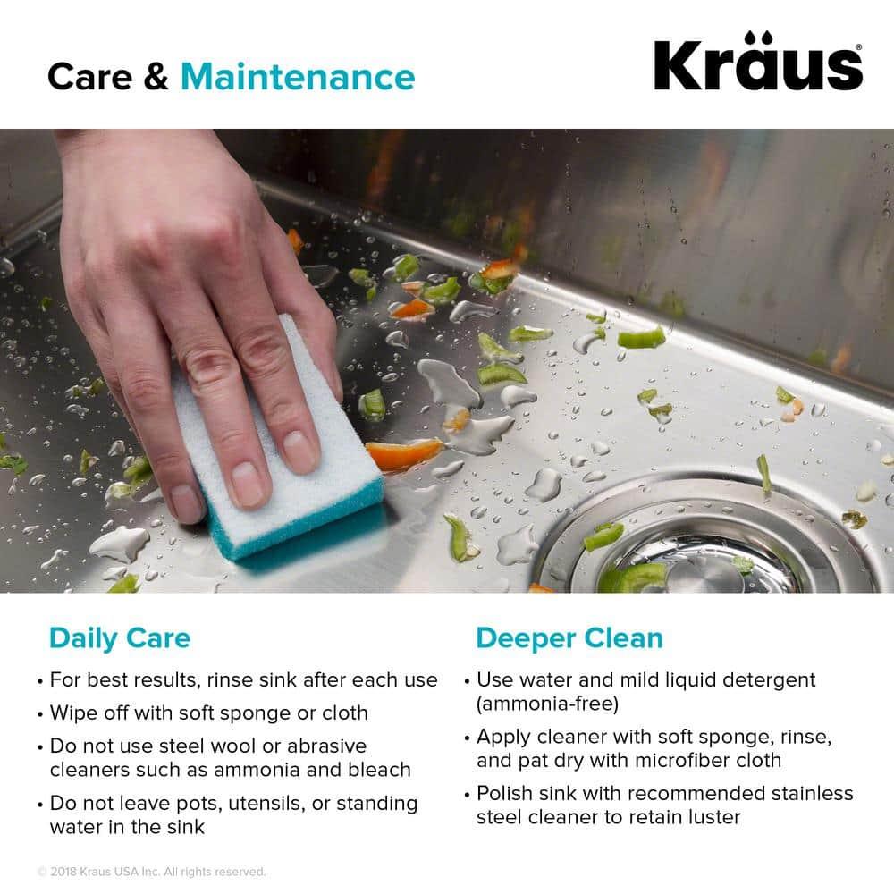 KRAUS Standart PRO™ Undermount 16 Gauge Stainless Steel Kitchen Sink