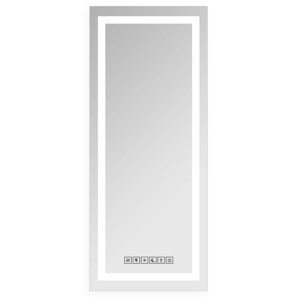 18"x40" LED Dimmable Bathroom Mirror Rectangle LED Lighted Wall Mounted Mirror for Vanity Room with Touch Button and Anti-Fog Function by Fab Glass and Mirror