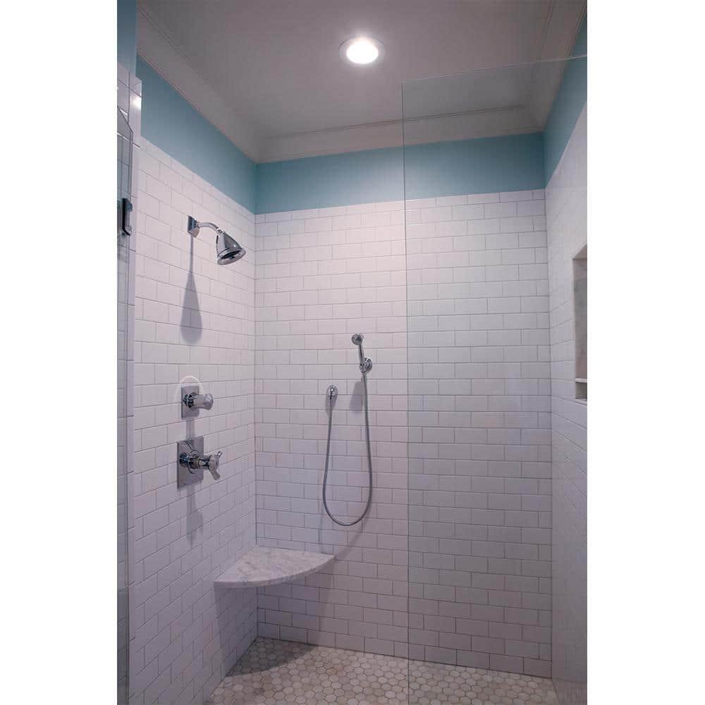 Halo Matte White 6 in. W Glass LED Shower Lens/Trim 60 W